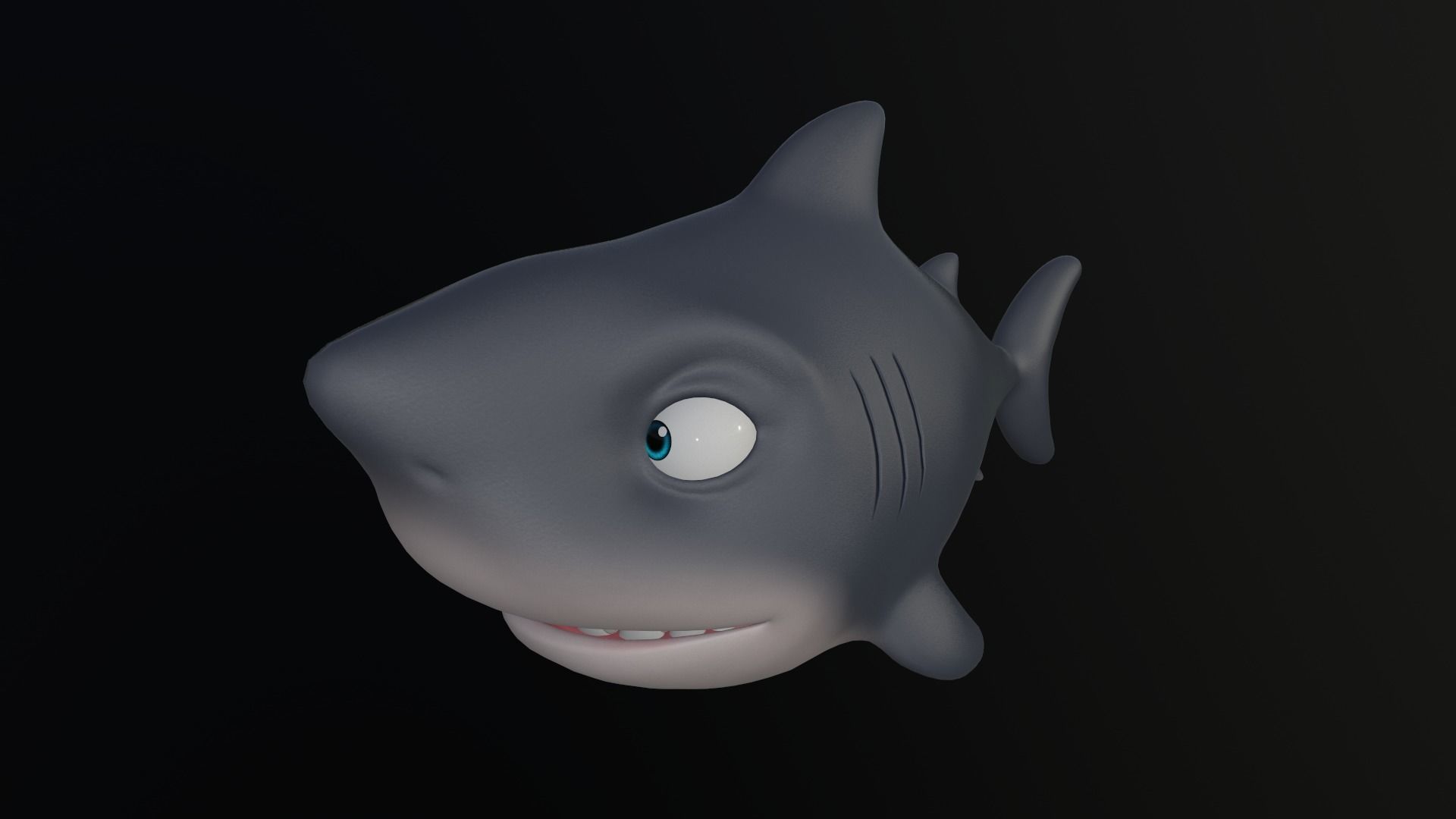 Asset - Cartoons - Animal - Shark Low-poly 3D model_4