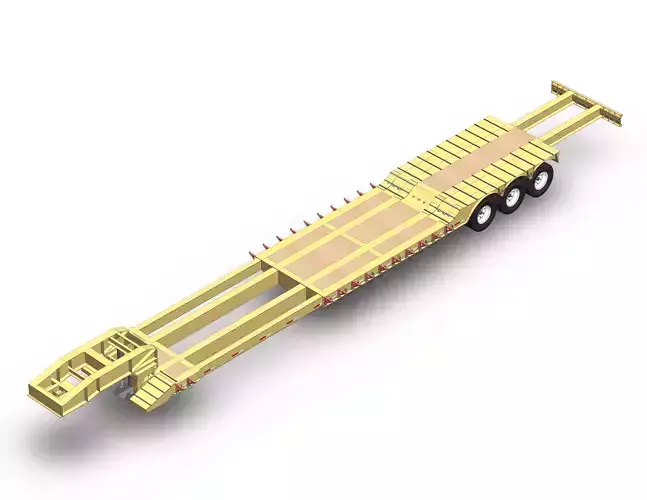 Low bed extensible semi trailer