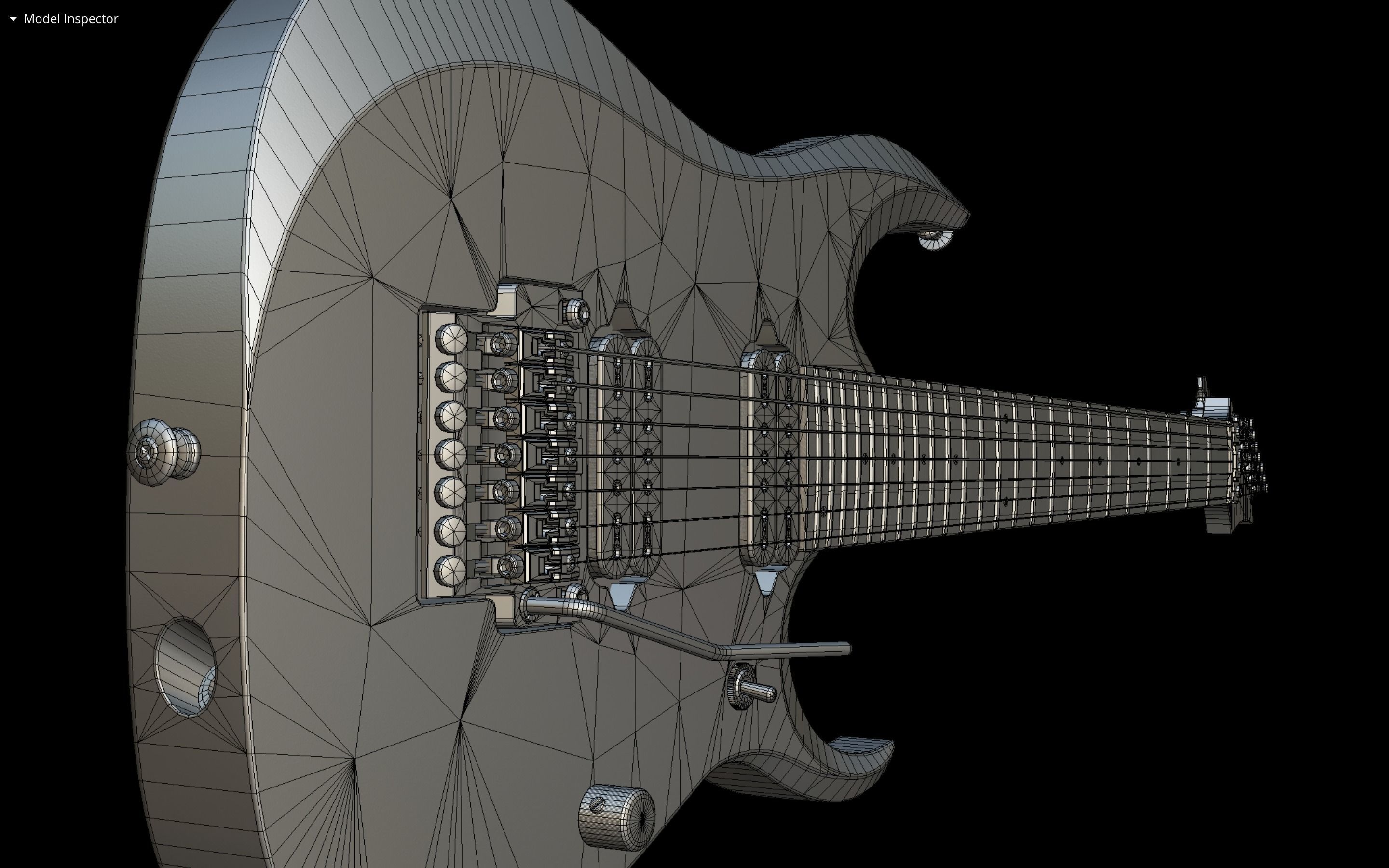 Ibanez RGD3127 - 7 strings guitar Low-poly 3D model_17