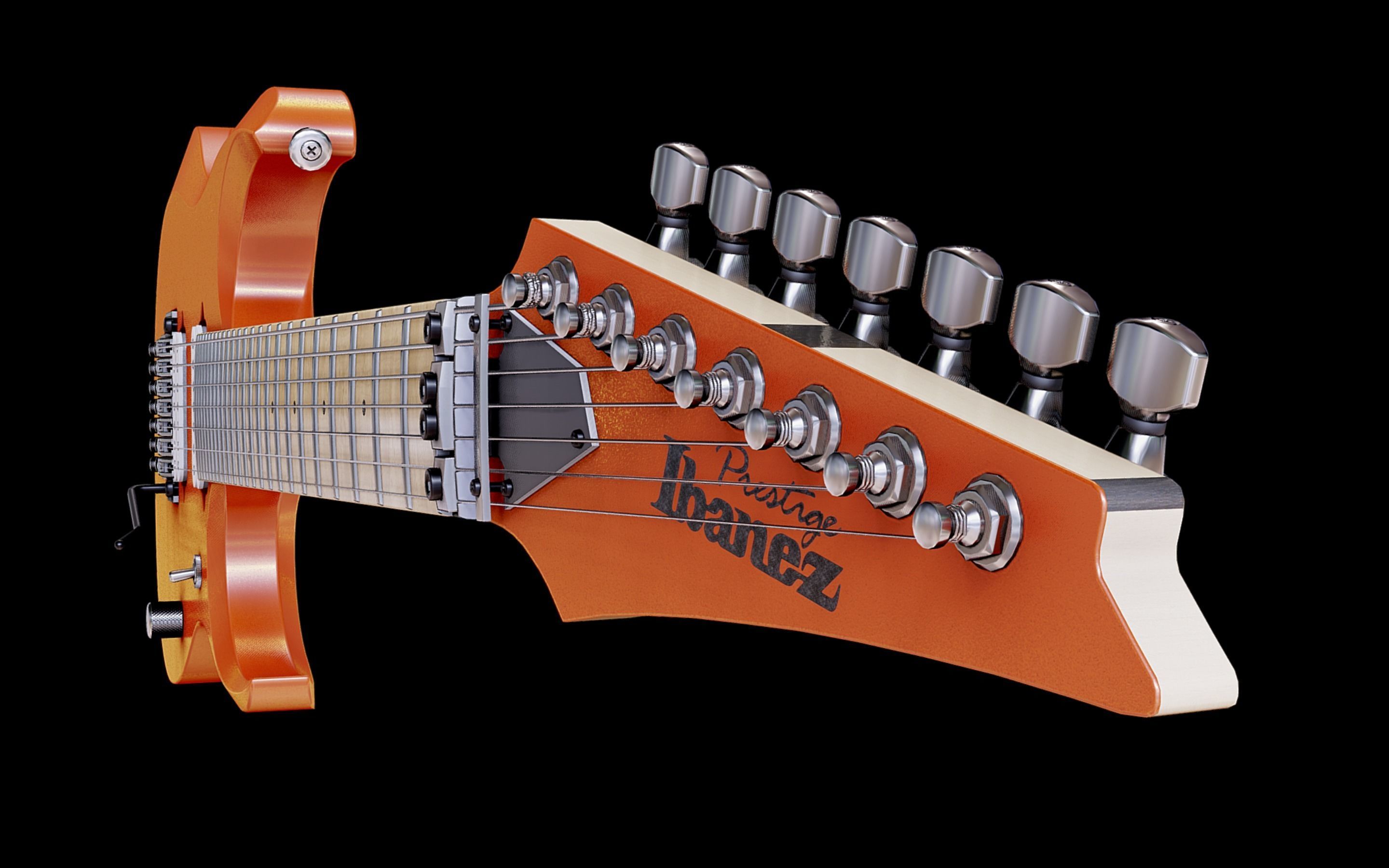 Ibanez RGD3127 - 7 strings guitar Low-poly 3D model_6