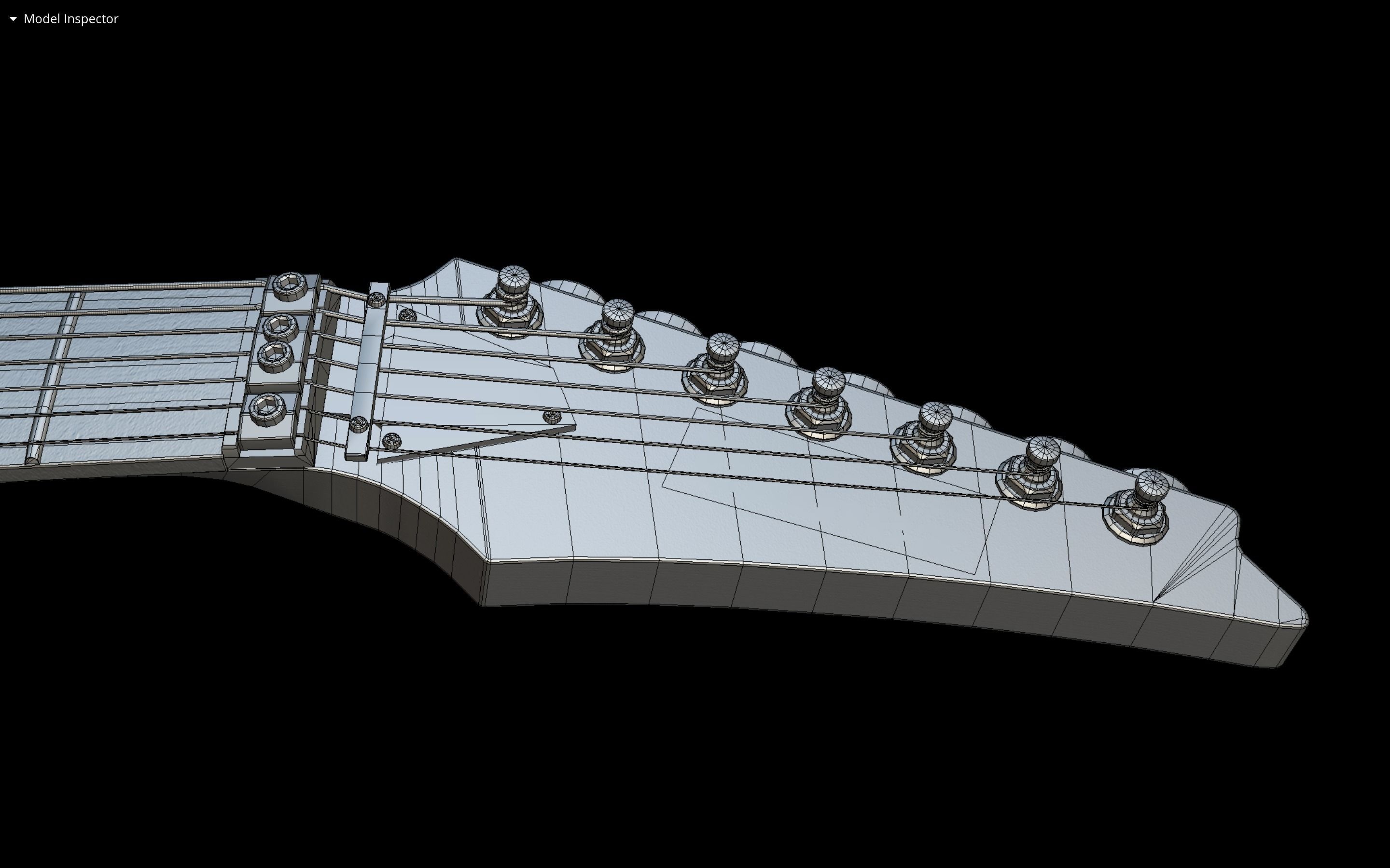 Ibanez RGD3127 - 7 strings guitar Low-poly 3D model_19