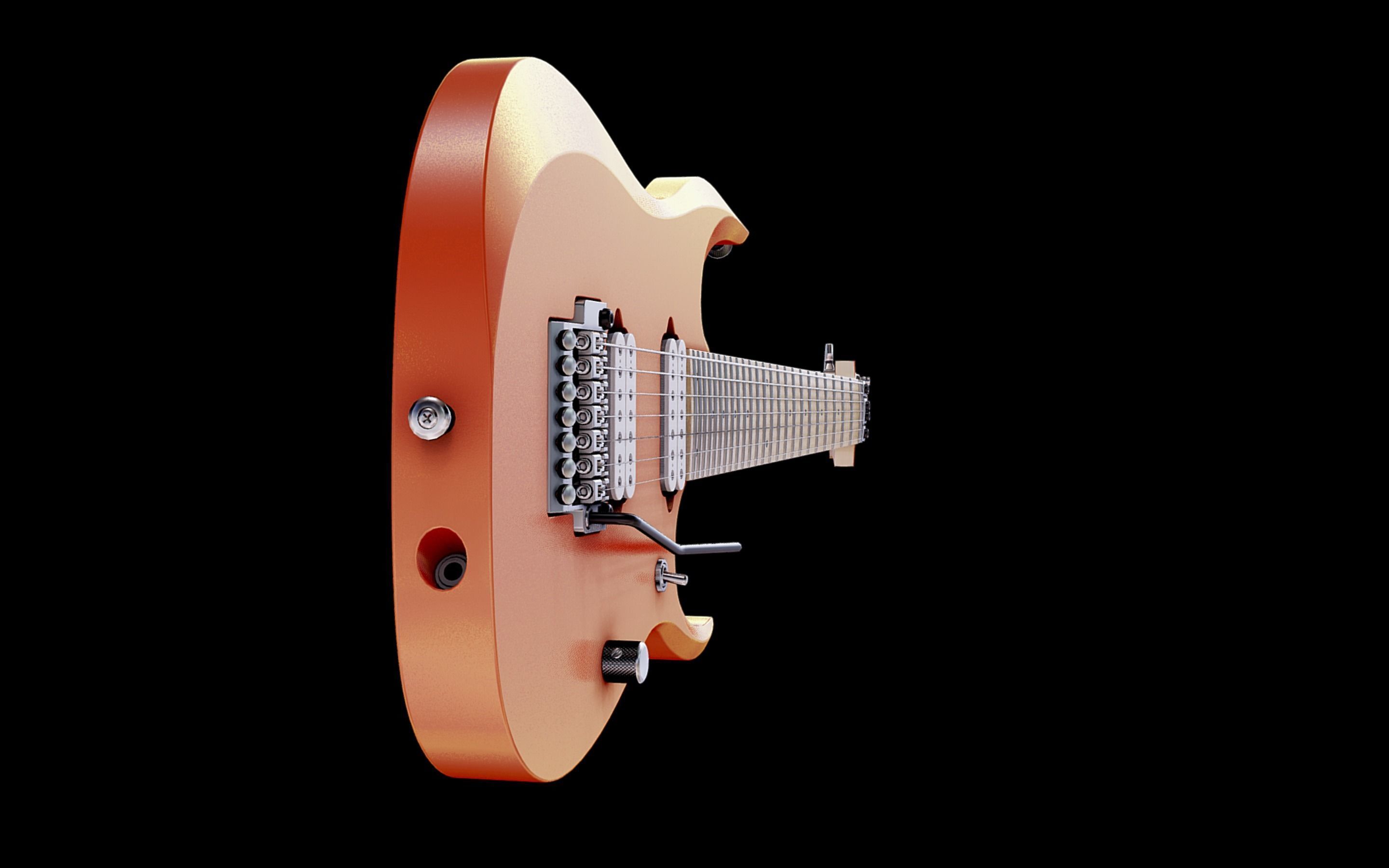 Ibanez RGD3127 - 7 strings guitar Low-poly 3D model_5