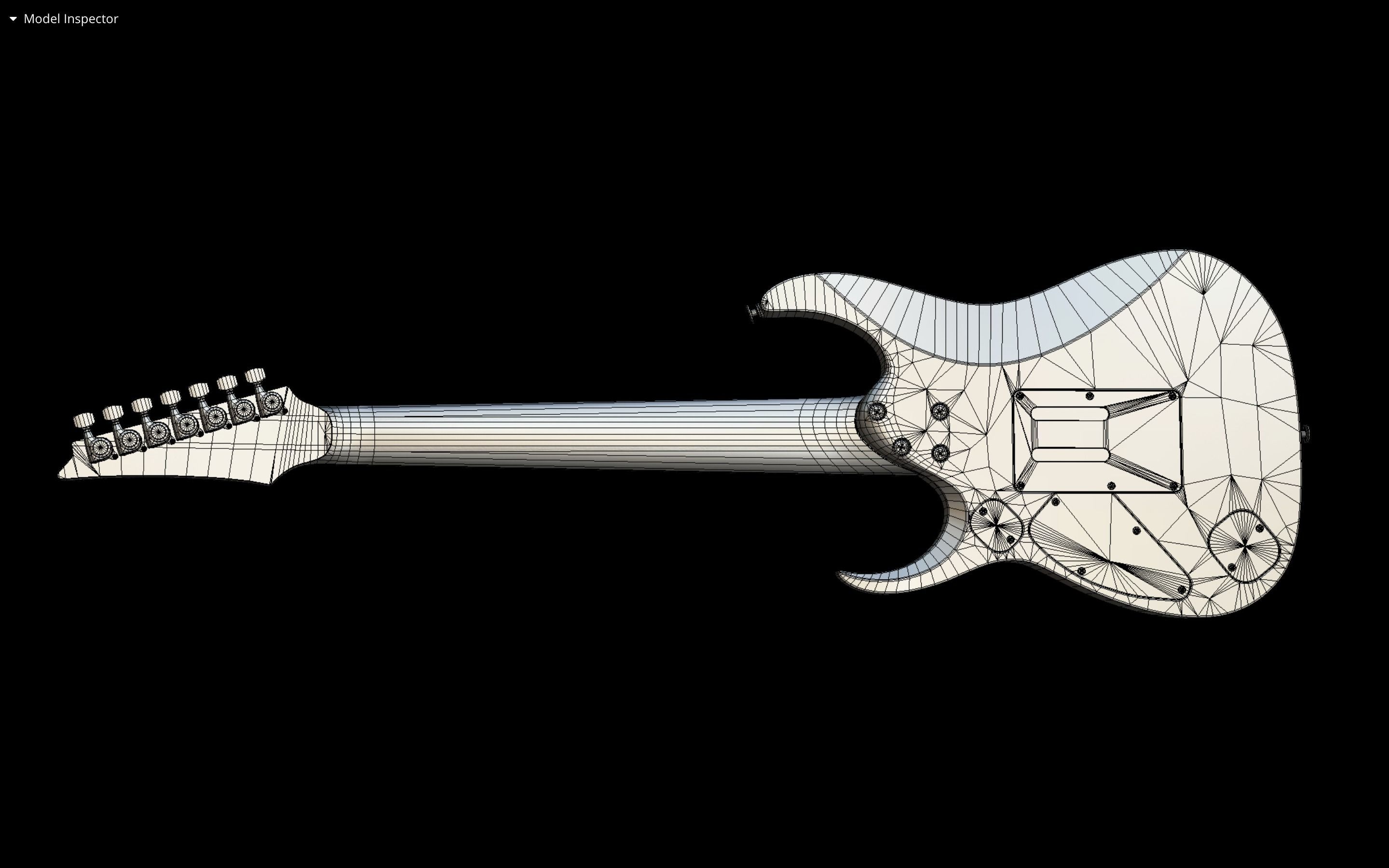 Ibanez RGD3127 - 7 strings guitar Low-poly 3D model_23