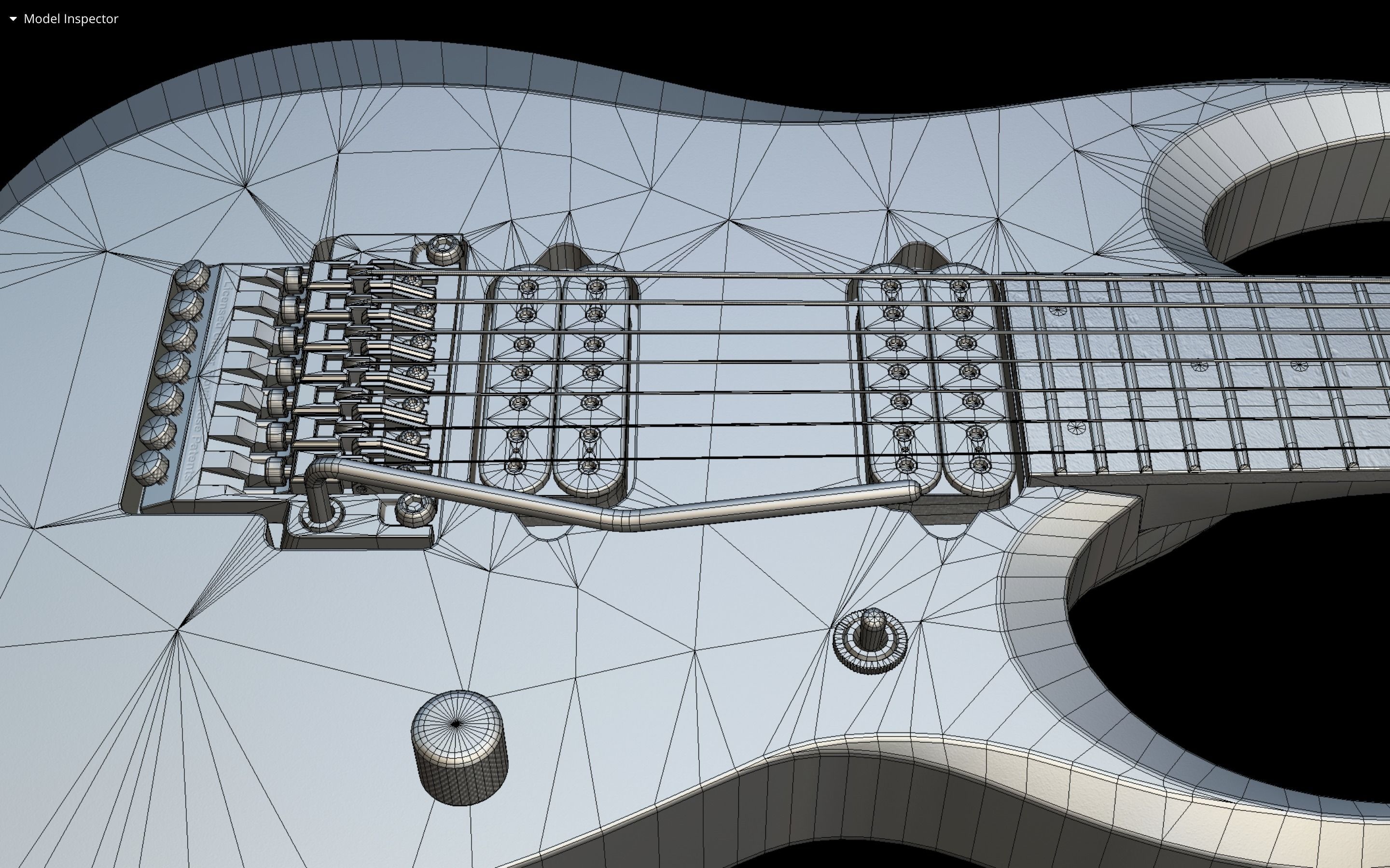 Ibanez RGD3127 - 7 strings guitar Low-poly 3D model_18