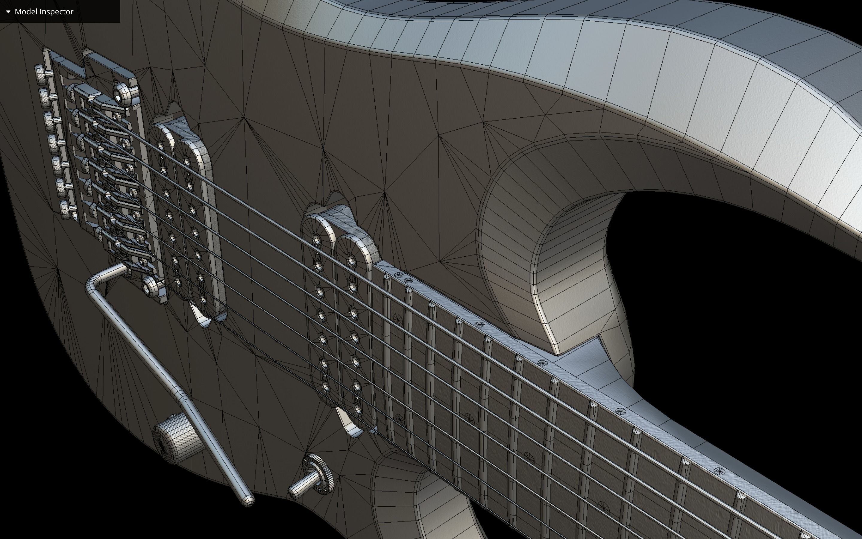 Ibanez RGD3127 - 7 strings guitar Low-poly 3D model_21