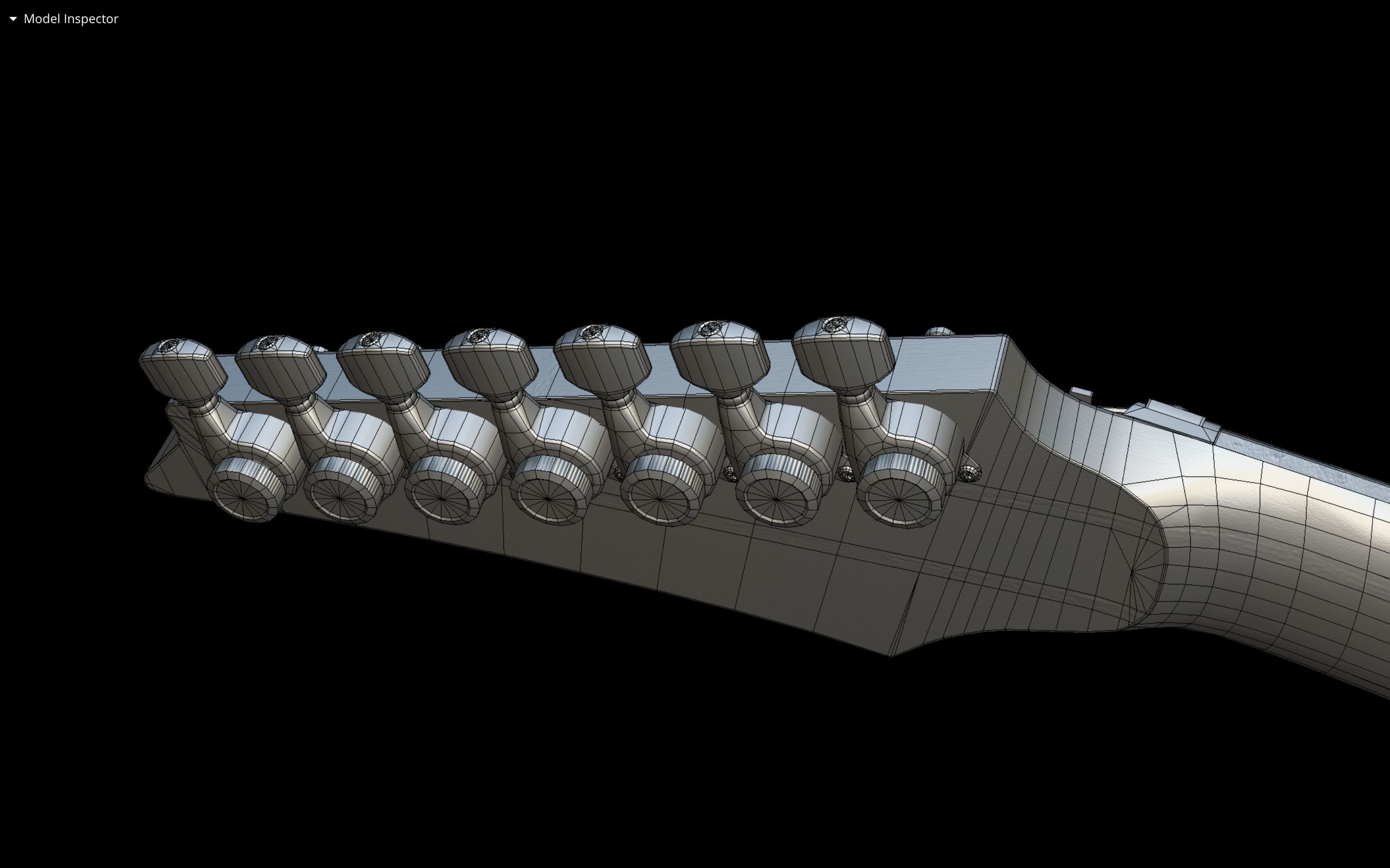 Ibanez RGD3127 - 7 strings guitar Low-poly 3D model_20