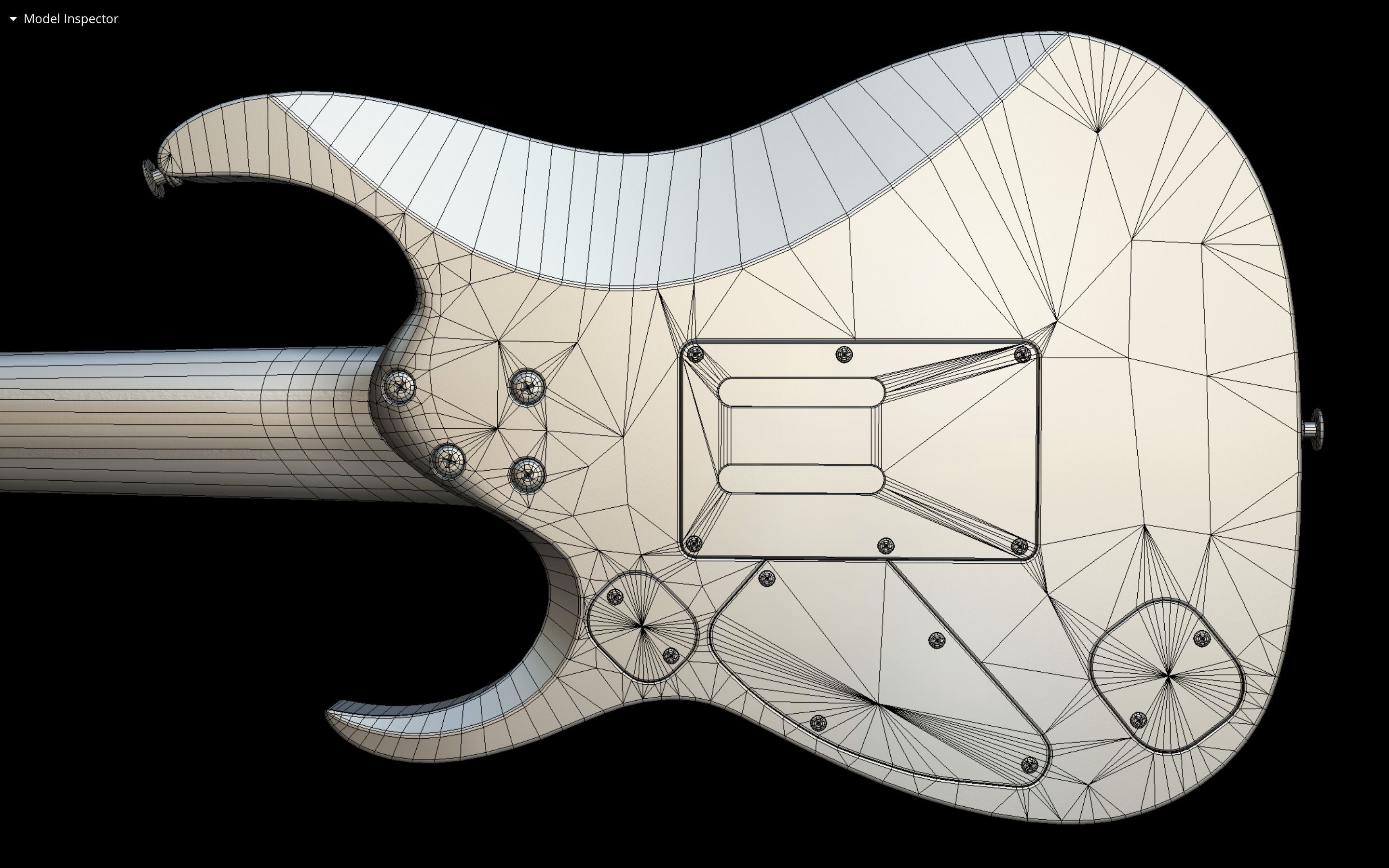 Ibanez RGD3127 - 7 strings guitar Low-poly 3D model_15