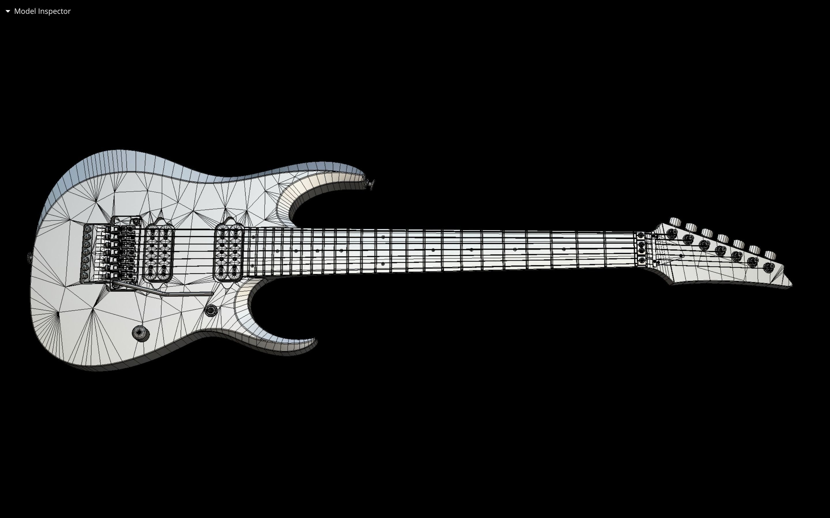 Ibanez RGD3127 - 7 strings guitar Low-poly 3D model_22