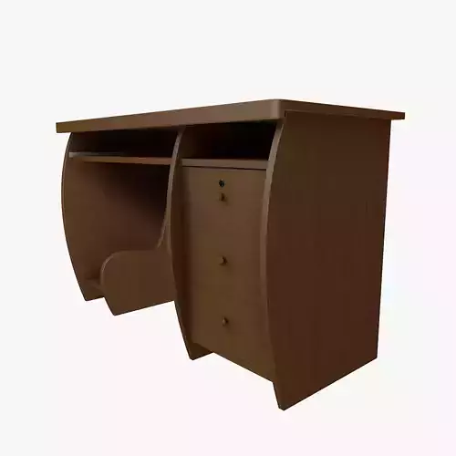 Computer desk Low-poly 3D model