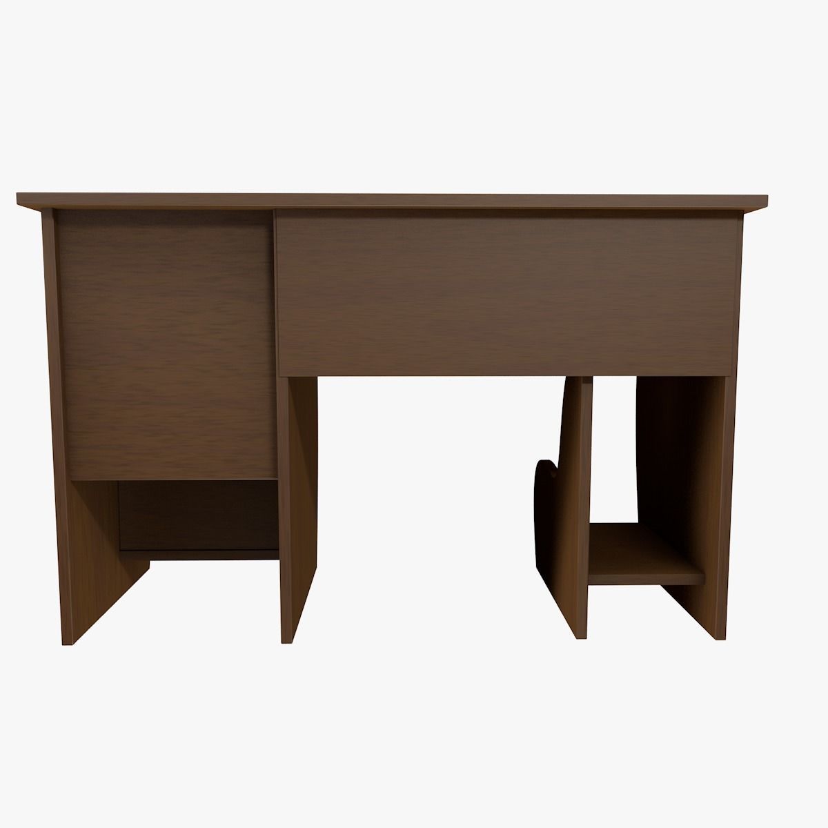 Computer desk Low-poly 3D model_8