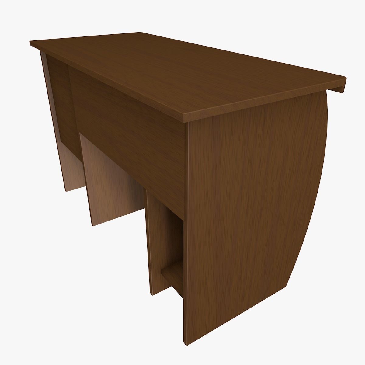 Computer desk Low-poly 3D model_4