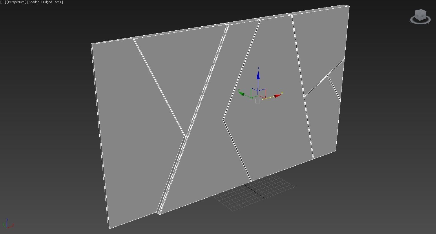 Wall Panel 14 3D model_4