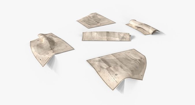 WWII US Historic Maps 01 Low-poly 3D model
