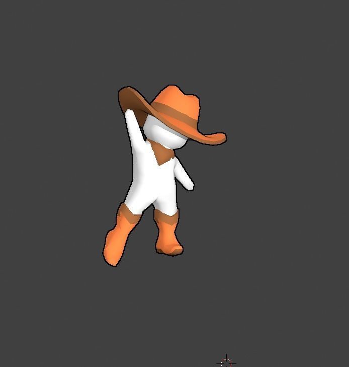 Tiny Cowboy FREE Free low-poly 3D model_7