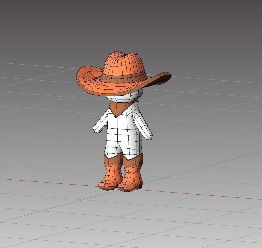 Tiny Cowboy FREE Free low-poly 3D model_2