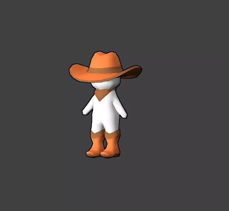 Tiny Cowboy FREE Free low-poly 3D model_0
