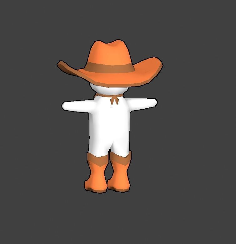 Tiny Cowboy FREE Free low-poly 3D model_5