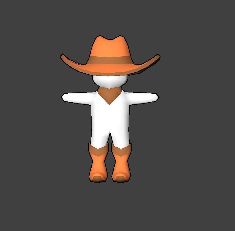 Tiny Cowboy FREE Free low-poly 3D model_6