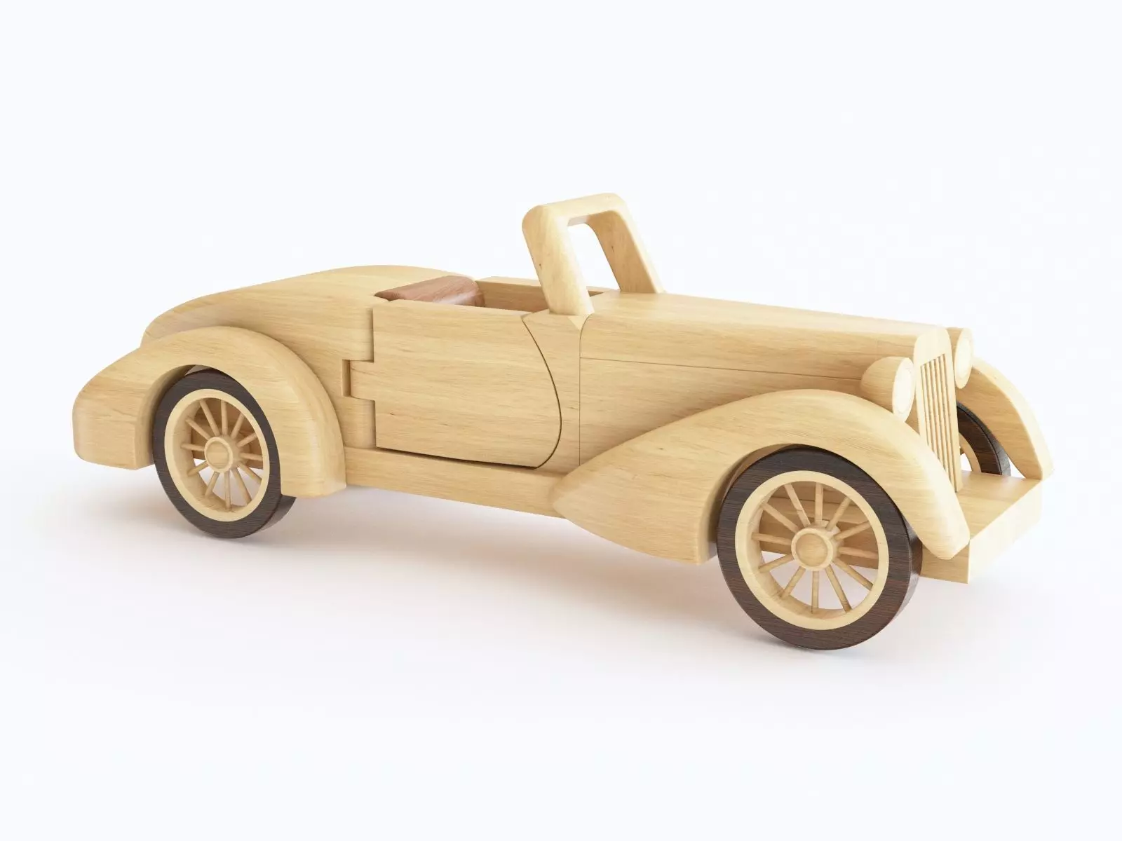 Wooden toy car 09 3D model
