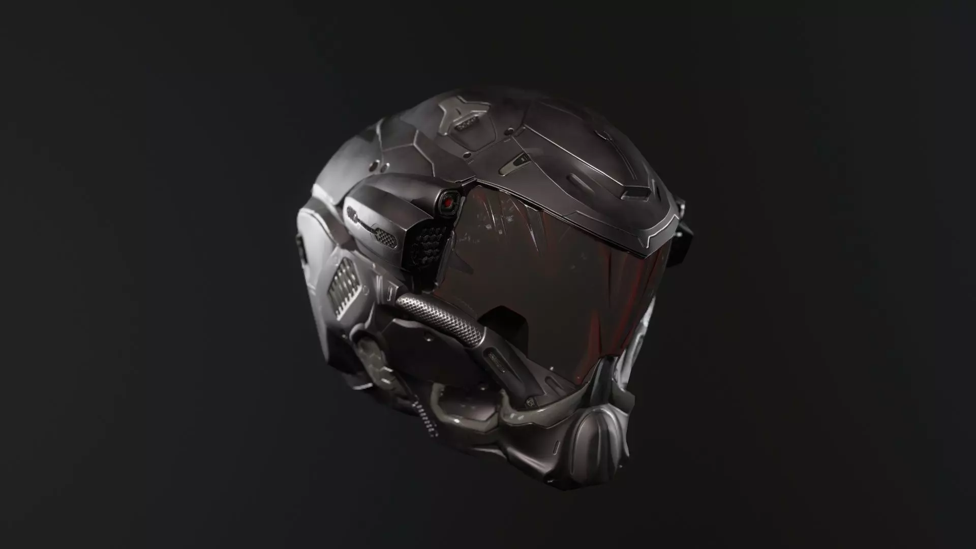 Sci Fi Helmet PBR and Highpoly Low-poly 3D model_0