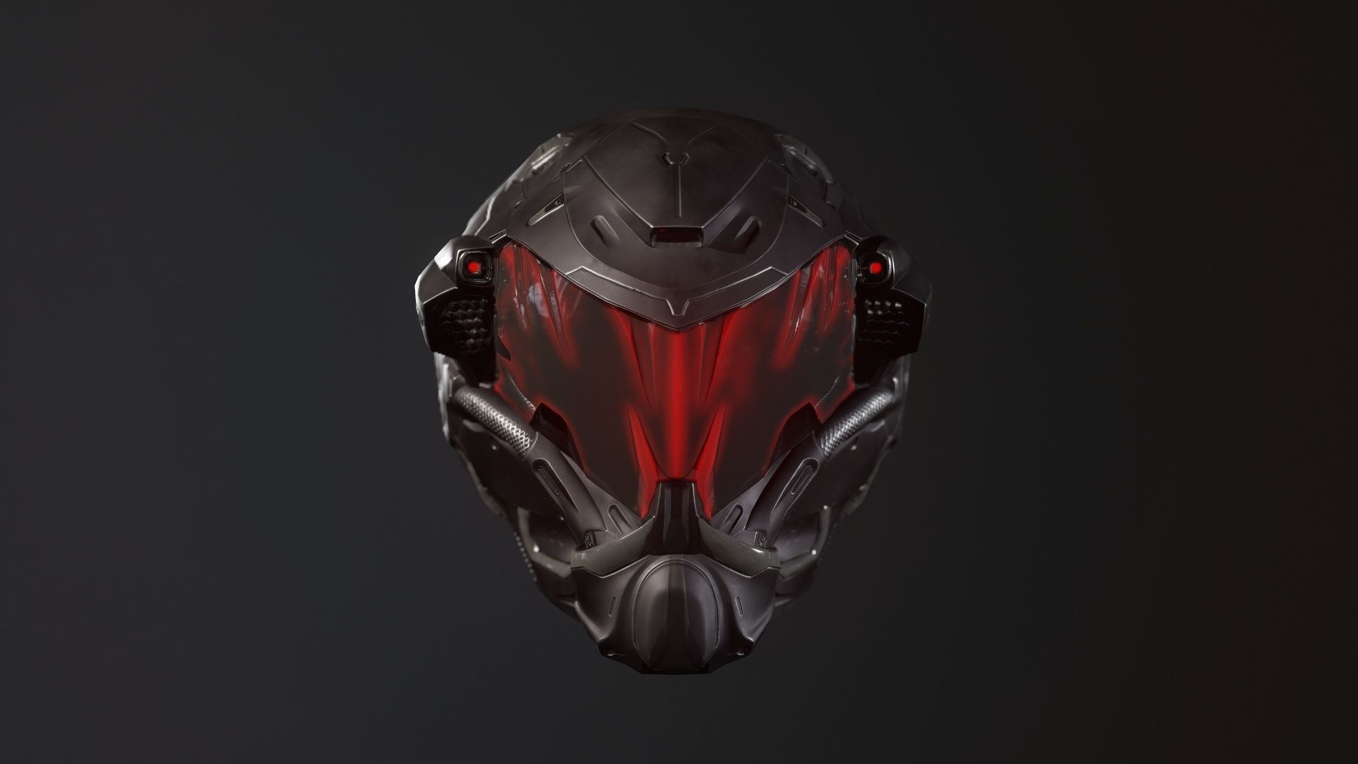 Sci Fi Helmet PBR and Highpoly Low-poly 3D model_5