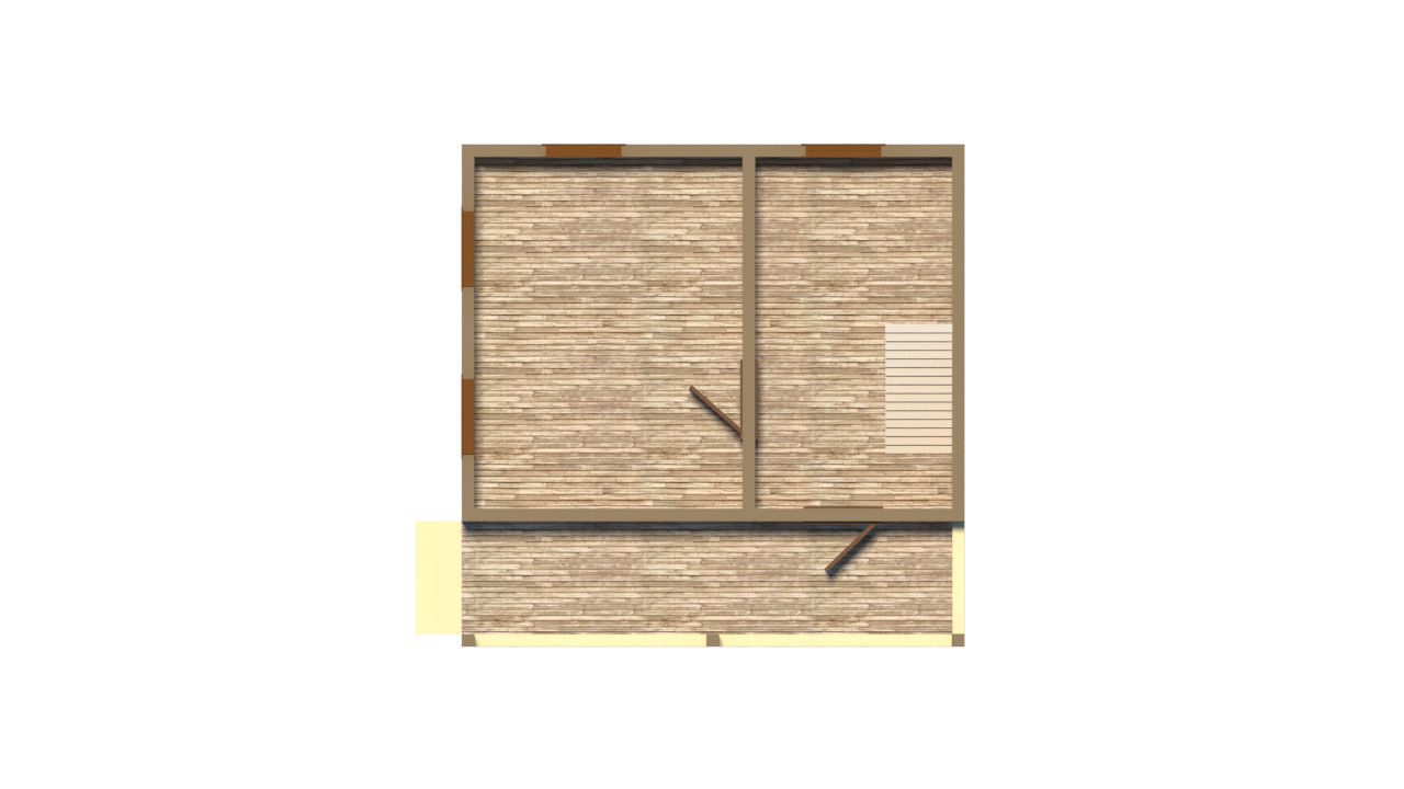 House 6x6 low poly 3D model 3D model_7