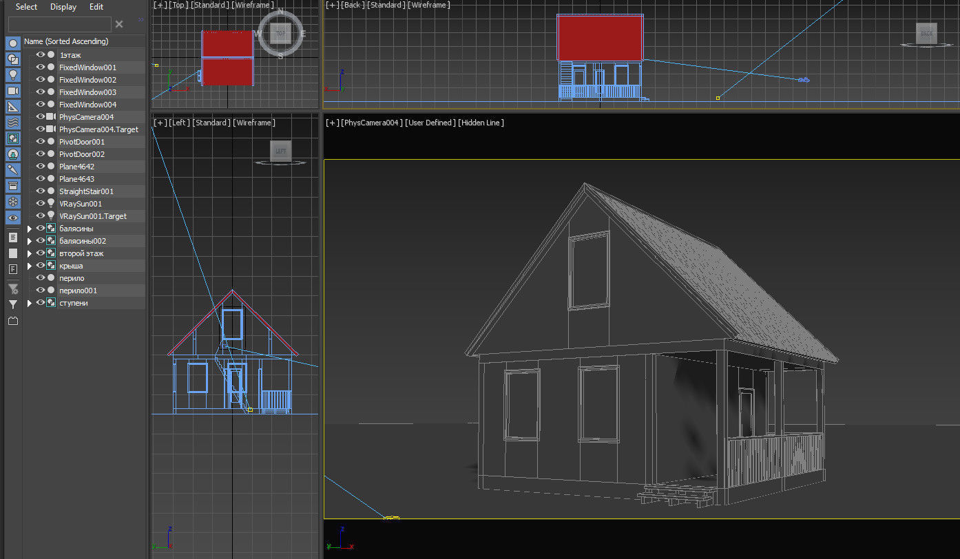 House 6x6 low poly 3D model 3D model_1