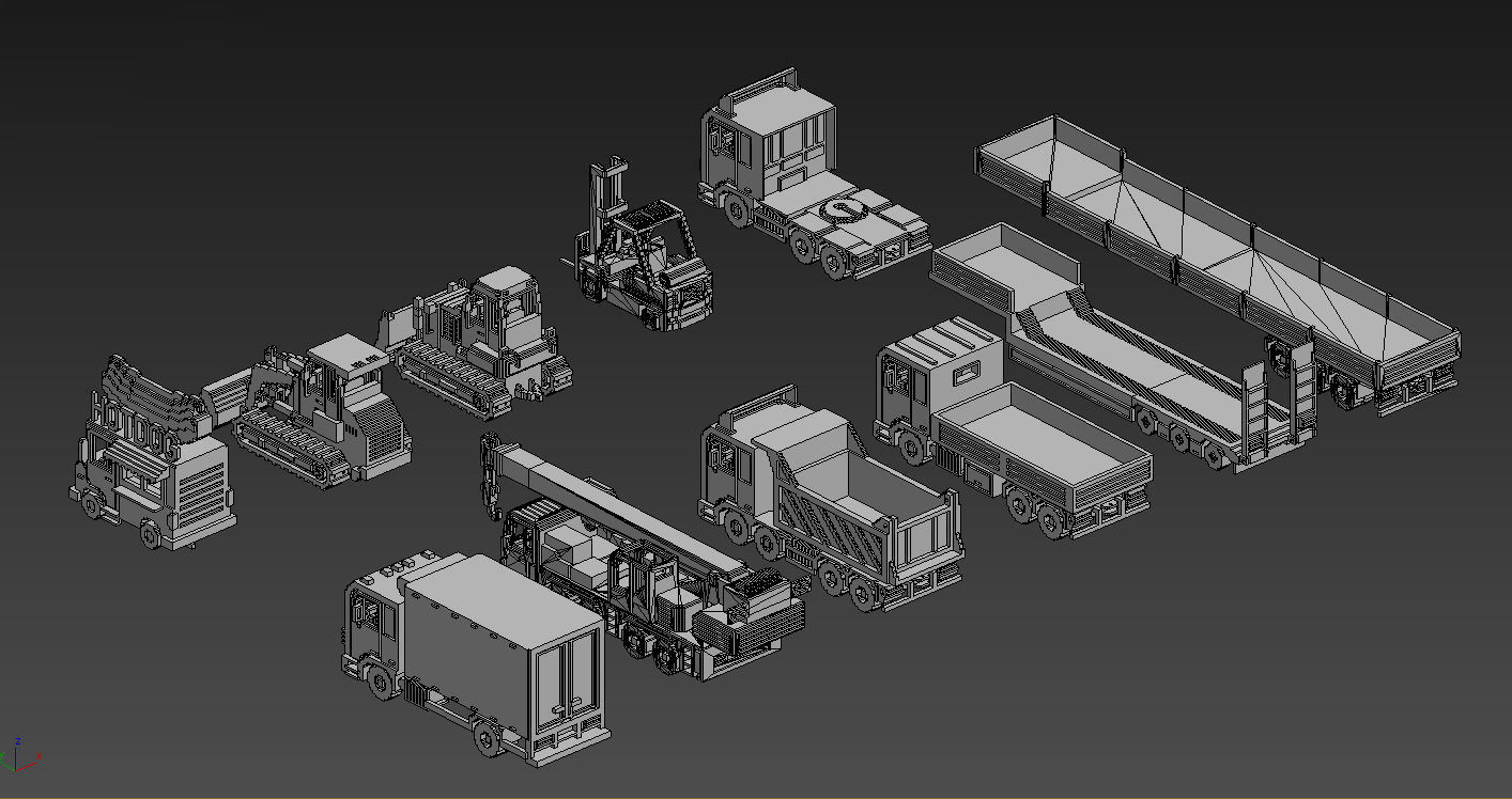 Voxel Construction Pack 85 Items Low-poly 3D model_101