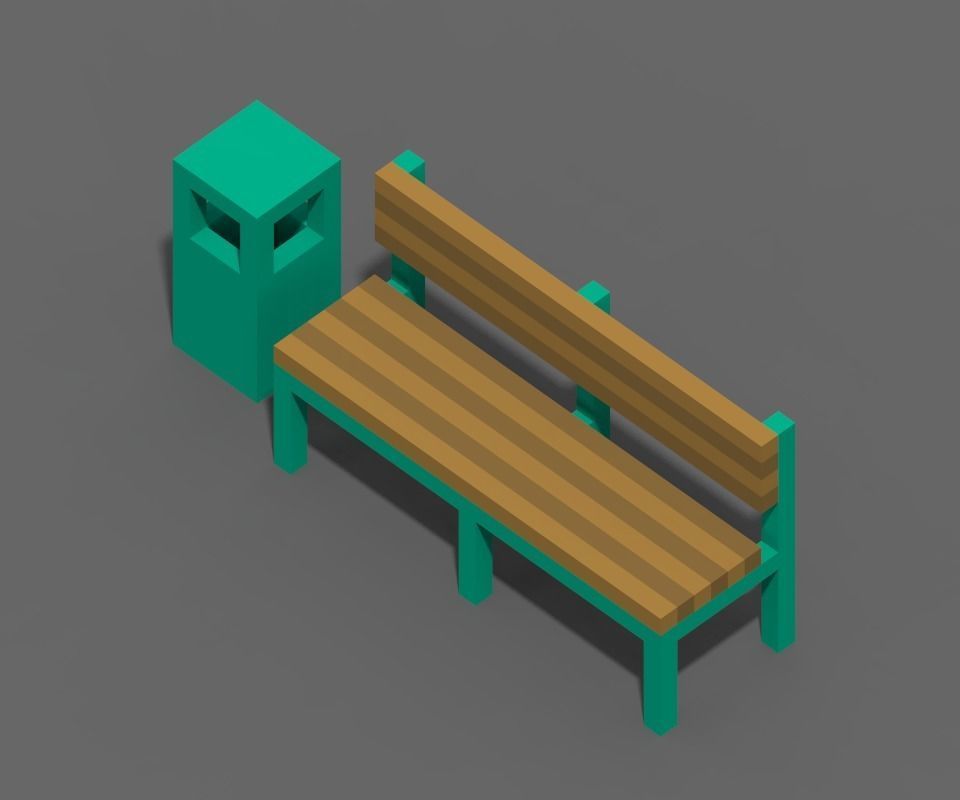 Voxel Construction Pack 85 Items Low-poly 3D model_8