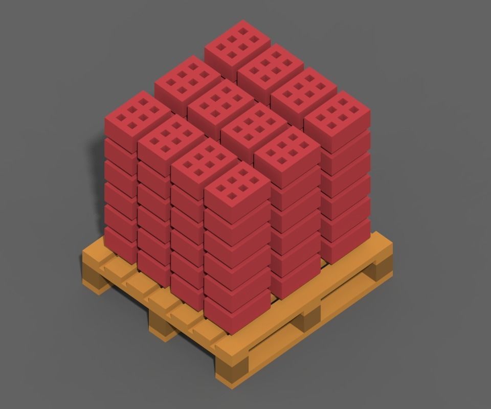 Voxel Construction Pack 85 Items Low-poly 3D model_9