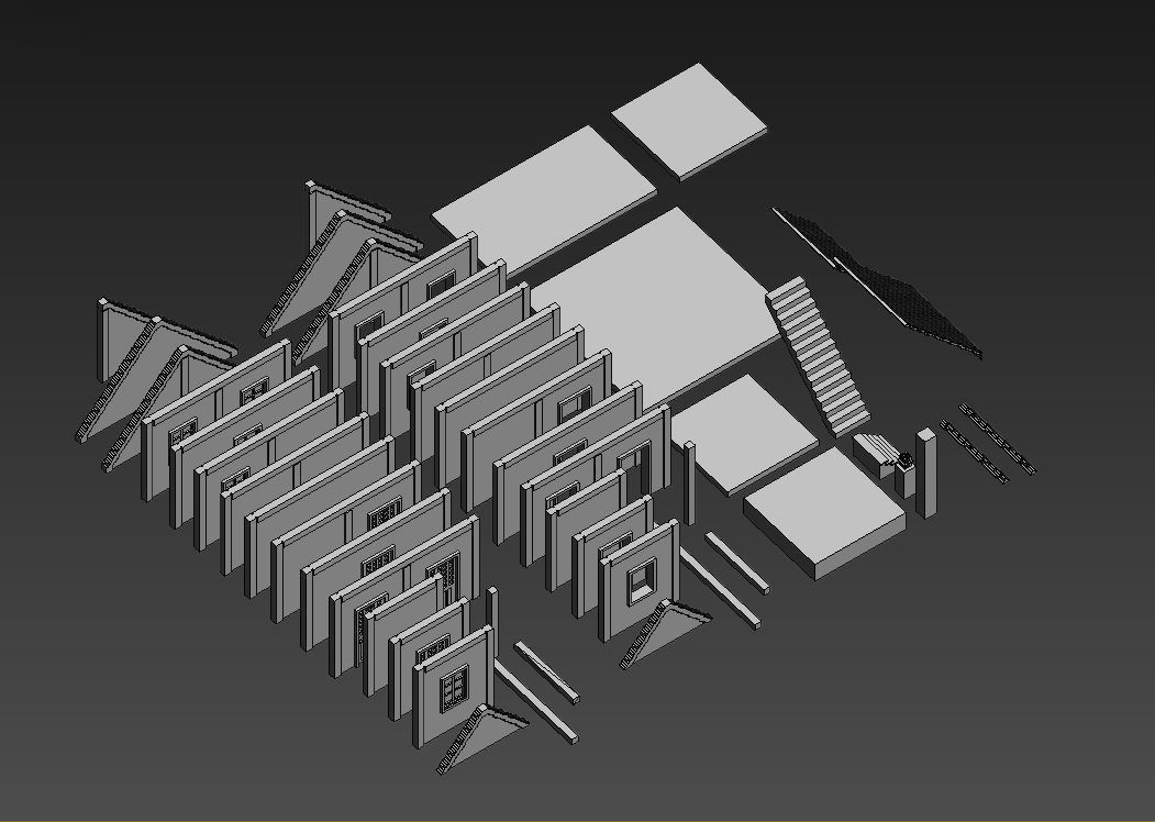 Voxel Construction Pack 85 Items Low-poly 3D model_94