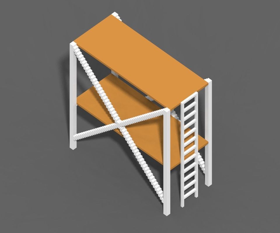 Voxel Construction Pack 85 Items Low-poly 3D model_19