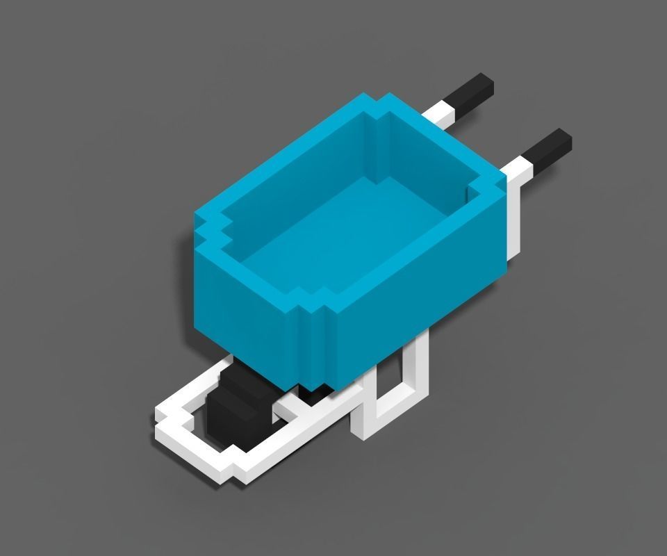 Voxel Construction Pack 85 Items Low-poly 3D model_31