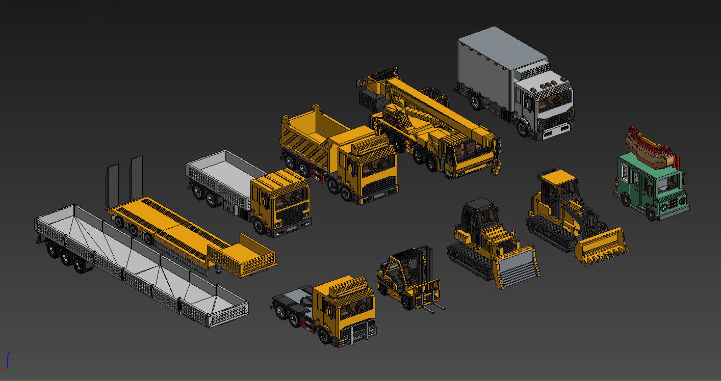 Voxel Construction Pack 85 Items Low-poly 3D model_99