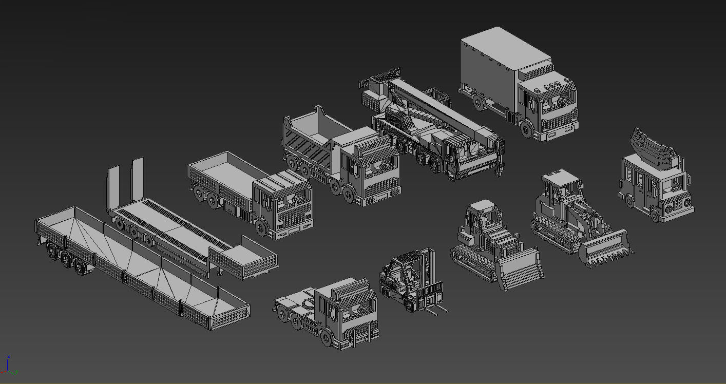 Voxel Construction Pack 85 Items Low-poly 3D model_100