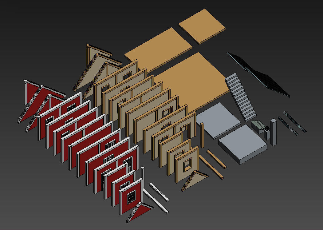 Voxel Construction Pack 85 Items Low-poly 3D model_95