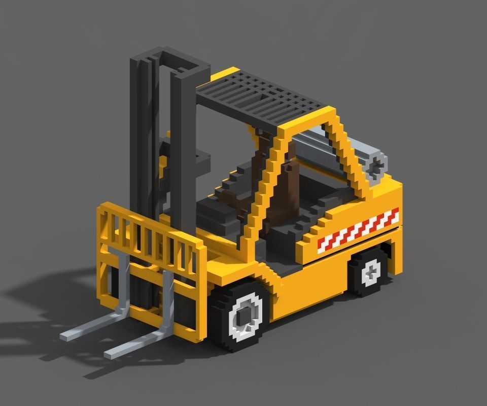 Voxel Construction Pack 85 Items Low-poly 3D model_40