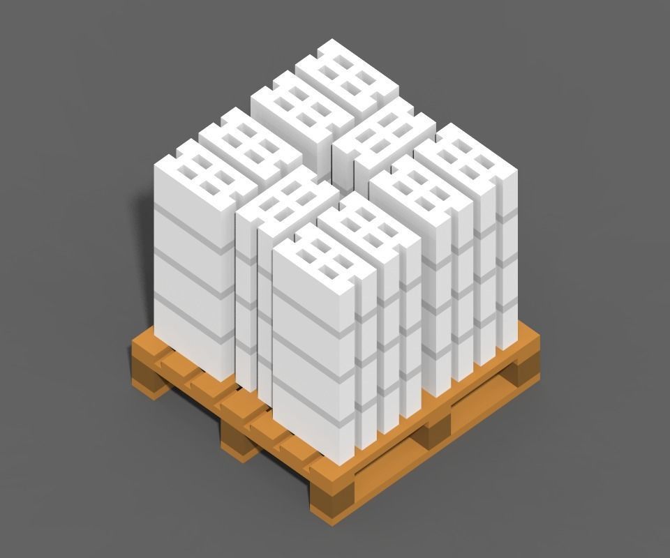 Voxel Construction Pack 85 Items Low-poly 3D model_14
