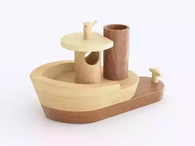 Wooden toy ship 03