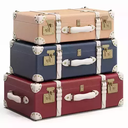 Leather suitcases set