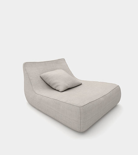 Cozy chaiselongues for indoor and outdoor 3D model