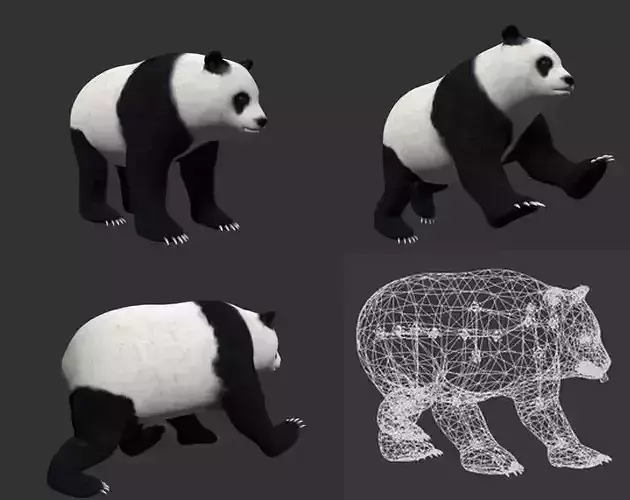 3DMAX FBX model-panda with animation