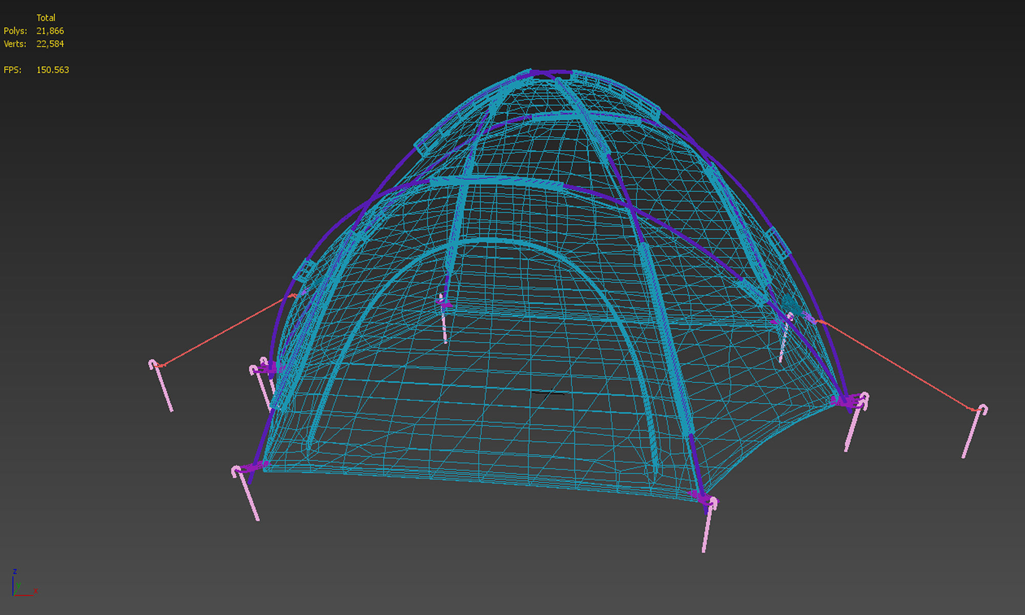 Camping Tent 3D model_10