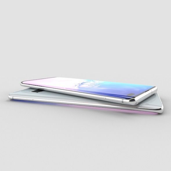 Samsung Galaxy S10 Plus Low-poly 3D model_3