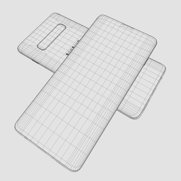 Samsung Galaxy S10 Plus Low-poly 3D model_7