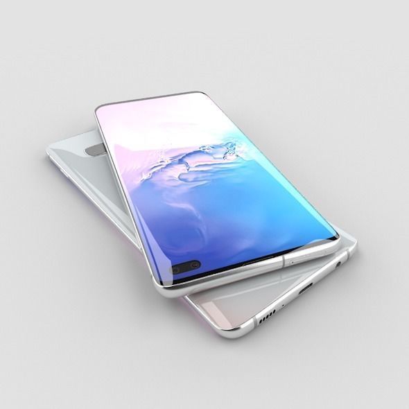 Samsung Galaxy S10 Plus Low-poly 3D model_2