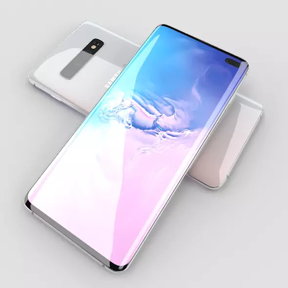 Samsung Galaxy S10 Plus Low-poly 3D model_0