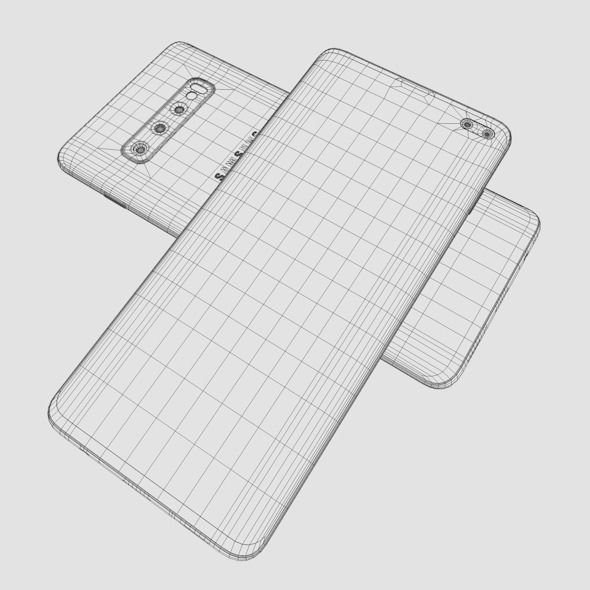 Samsung Galaxy S10 Plus Low-poly 3D model_6