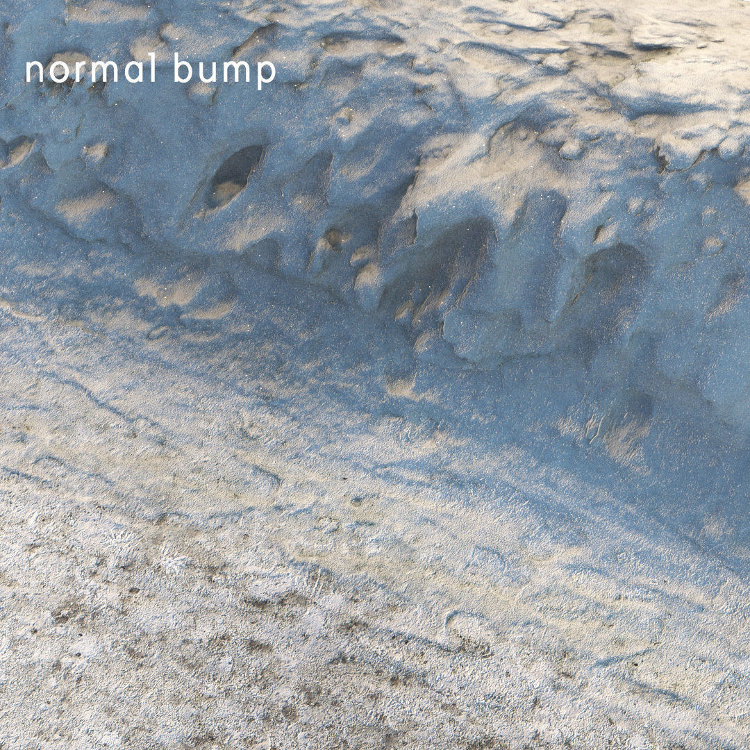 Seamless winter pavement Low-poly 3D model_2