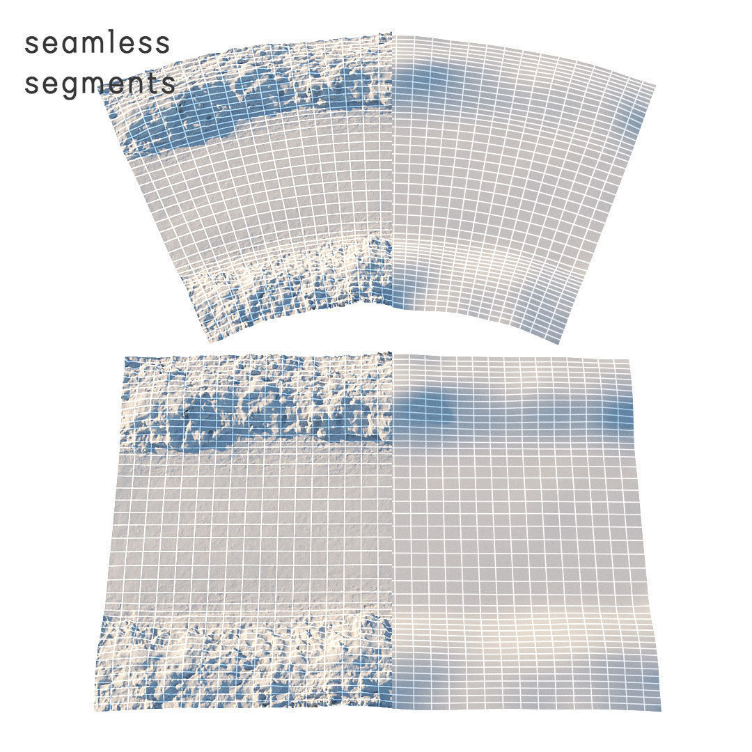 Seamless winter pavement Low-poly 3D model_6